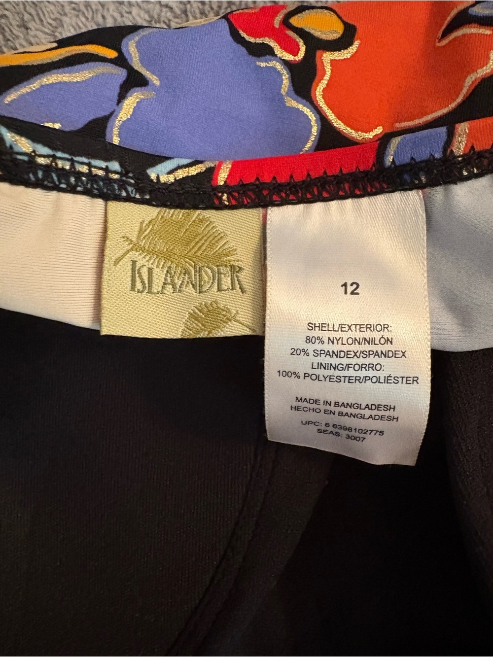 Islander Women’s Size 12 One Piece Swimsuit Colorful Vibrant Halter Gold Accent - Picture 6 of 7